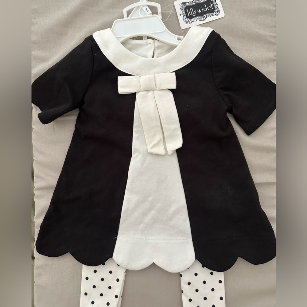 Lilly Wicket tunic dress pants set 6-9 infant baby